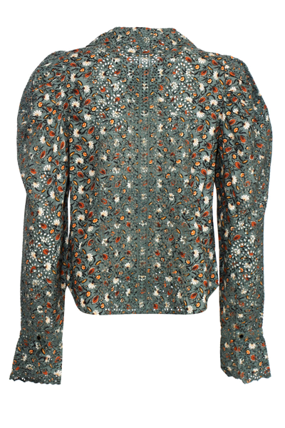 Ulla Johnson Floral-print Loose-fit Cotton Blouse In Dragonfly 