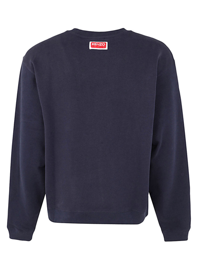 Shop Kenzo Seasonal Logo Classic Sweatshirt In Midnight Blue