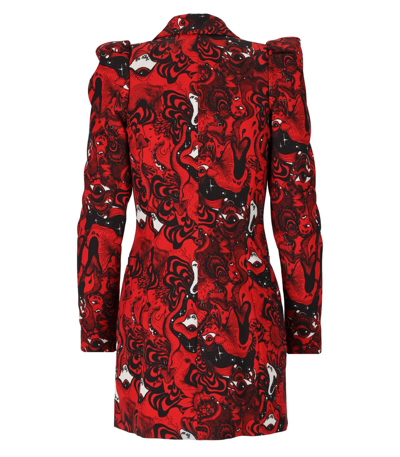 Shop Aniye By Christi Red Black Coat Dress In Rosso