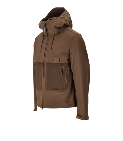 Shop C.p. Company The Metropolis Series Brown Hooded Jacket In Marrone