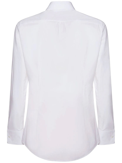 Shop Dsquared2 White Cotton Blend Shirt In Bianco