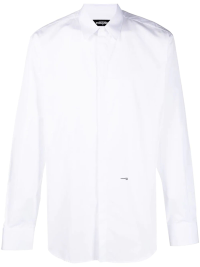 Shop Dsquared2 White Cotton Shirt In Bianco