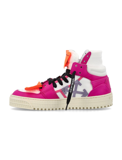 Shop Off-white 3.0 Off Court Leather In White Fucsia