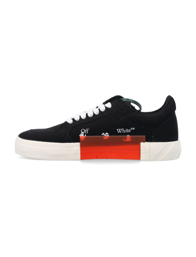 Shop Off-white Low Vulcanized Canvas Sneakers In Black