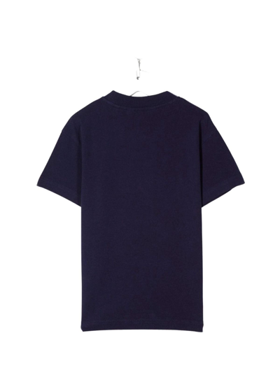 Shop Palm Angels T-shirt With Palms In Navy Blue