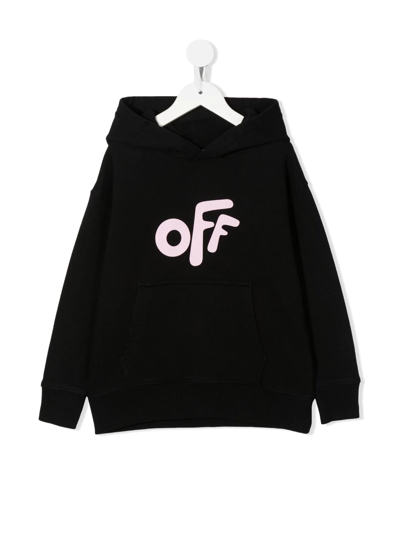 Shop Off-white Off Rounded Hoodie In Black Pink