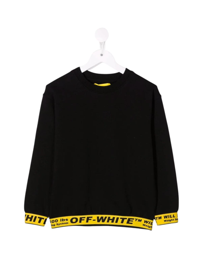 Shop Off-white Off Industrial Crewneck In Black Yellow