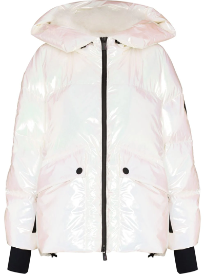 Shop Moncler Tillier Down Padded Ski Jacket In White