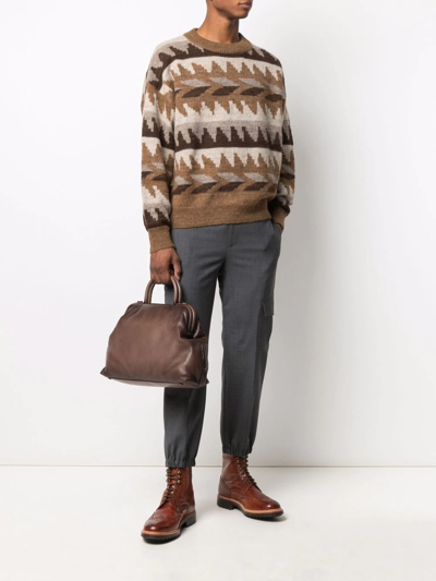 Officine Creative Helmet 35 Tote Bag In Brown