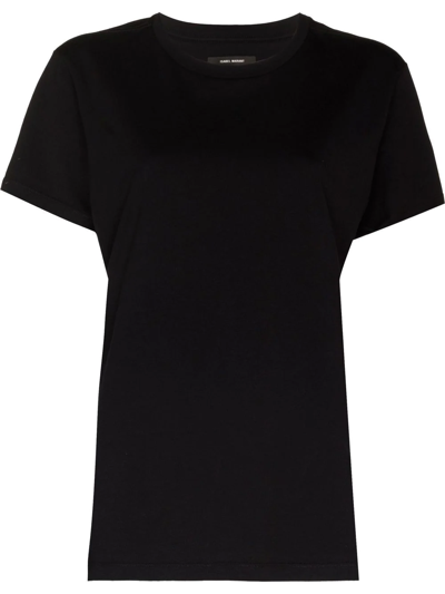 Shop Isabel Marant Logo-print Round-neck T-shirt In Black