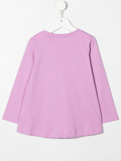 Shop Chiara Ferragni Embroidered-logo Cotton Sweatshirt In Purple
