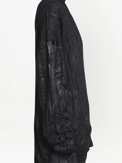Shop Balenciaga Oversized Roll Neck Jumper In Black