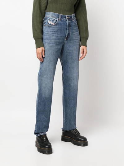 Shop Diesel 1956 Straight-leg Jeans In Blue