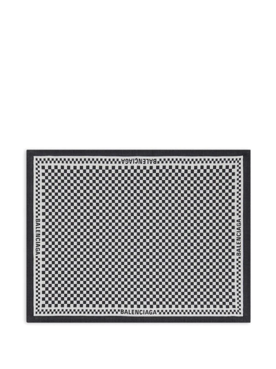 Shop Balenciaga Checkerboard-print Table Set In Black