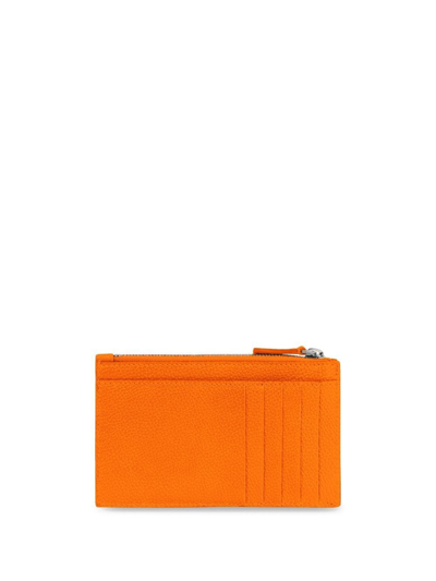 Shop Balenciaga Cash Long Card Holder In Orange
