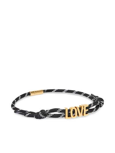 Shop Balenciaga L.o.v.e. Cord Choker In Black