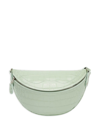 Shop Balenciaga Souvenir Xxs Belt Bag In Green