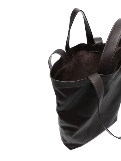 Marsèll Oversized Leather Tote Bag In Brown