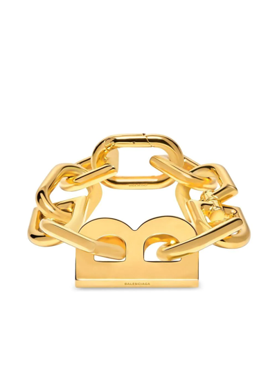 Shop Balenciaga B-chain Xxl Bracelet In Gold