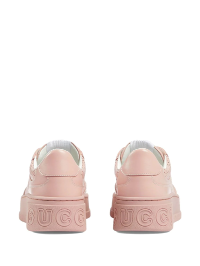 Shop Gucci Gg Embossed-logo Low-top Sneakers In Pink