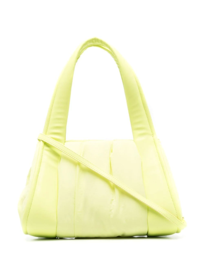 Shop Themoirè Padded-panel Tote Bag In Yellow