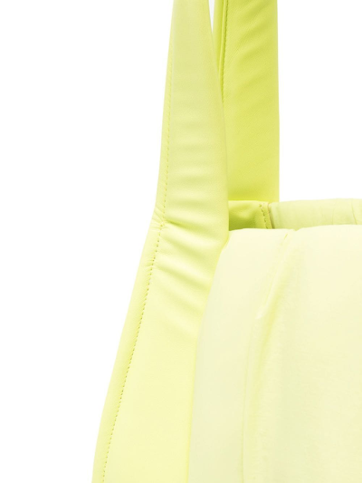 Shop Themoirè Padded-panel Tote Bag In Yellow
