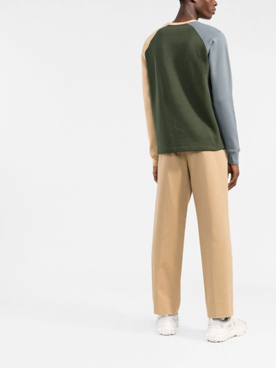 Shop Jw Anderson Colour-block T-shirt In Green