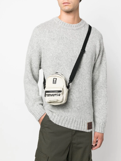 Shop Rick Owens Drkshdw X Drkshdw Mini Crossbody Bag In Neutrals