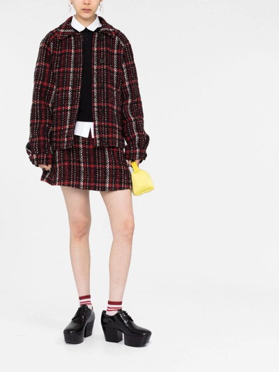 Marni Reversible Wool Blend Bomber Jacket In Red
