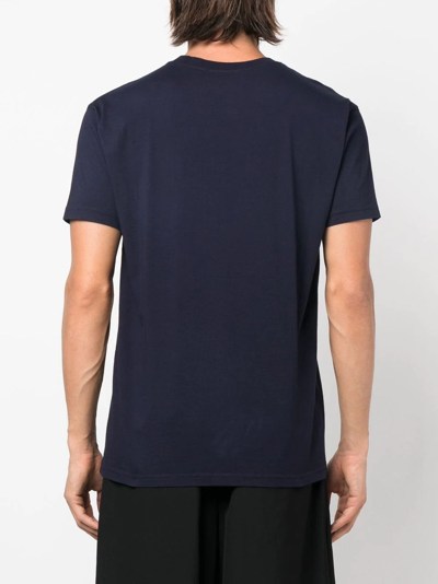Shop Vivienne Westwood Logo Crew-neck T-shirt In Blue