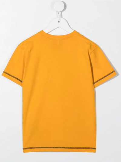 Marcelo Burlon County Of Milan Geometric-print Cotton T-shirt In Yellow