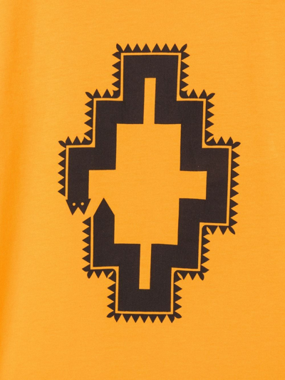 Marcelo Burlon County Of Milan Geometric-print Cotton T-shirt In Yellow
