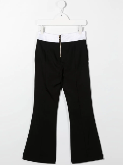 Balmain Black Trousers For Girl With Iconic Buttons In Black