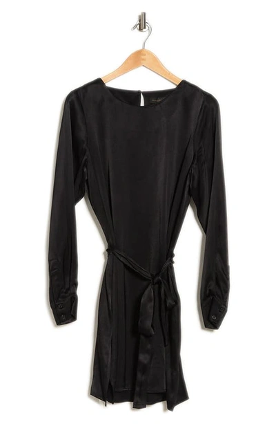 Shop Donna Karan Woman Long Sleeve Tunic Dress In Black
