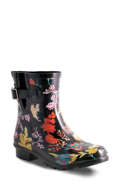Nomad Droplet Patterned Waterproof Rain Boot In Fall Flourish