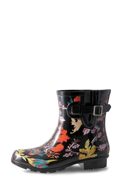 Nomad Droplet Patterned Waterproof Rain Boot In Fall Flourish