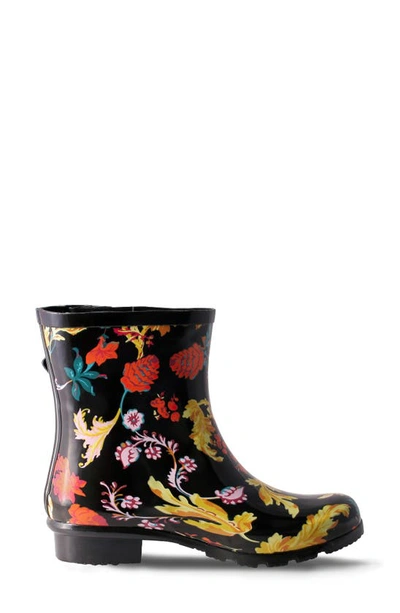 Nomad Droplet Patterned Waterproof Rain Boot In Fall Flourish
