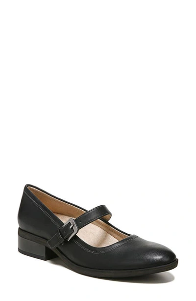 Shop Natural Soul Ramona Mary-jane Pump In Black Smooth