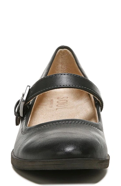 Natural Soul Ramona Mary-jane Pump In Black Smooth