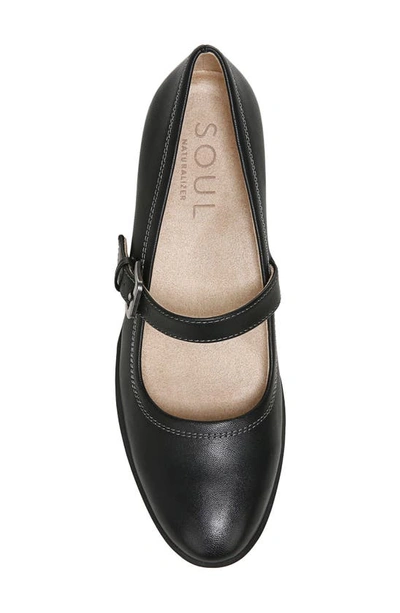 Natural Soul Ramona Mary-jane Pump In Black Smooth