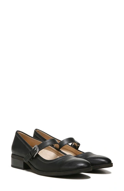 Natural Soul Ramona Mary-jane Pump In Black Smooth
