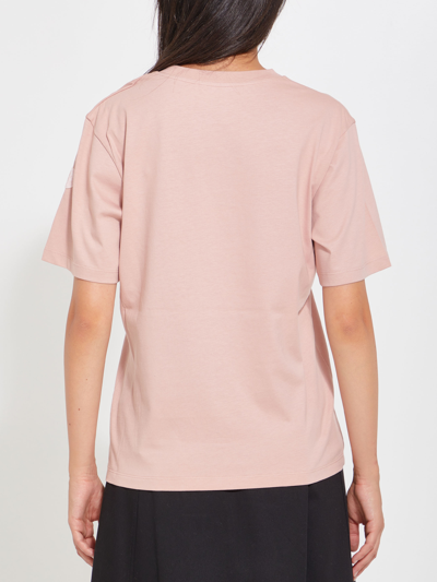 Shop Moncler Pink T-shirt With Logo