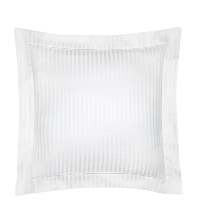 Shop Pratesi Raso Rigato Square Oxford Pillowcase (65cm X 65cm) In White