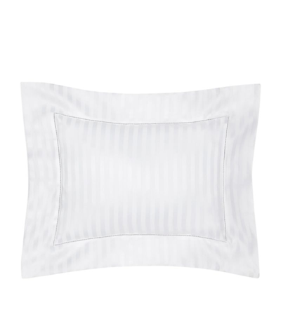 Shop Pratesi Raso Rigato Boudoir Pillowcase (30cm X 40cm) In White