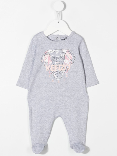 Shop Kenzo Two-pack Logo-print Pajamas In Grey