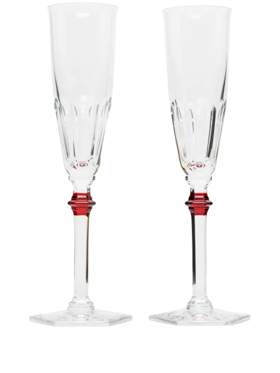 Shop Baccarat Harcourt Eve Champagne Flutes (set Of 2) In White