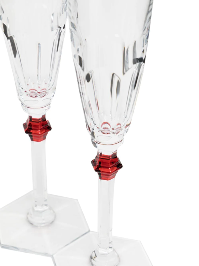 Shop Baccarat Harcourt Eve Champagne Flutes (set Of 2) In White