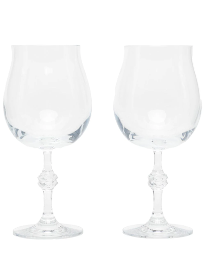Shop Baccarat Jcb Passion Wine Glasses (set Of 2) In White