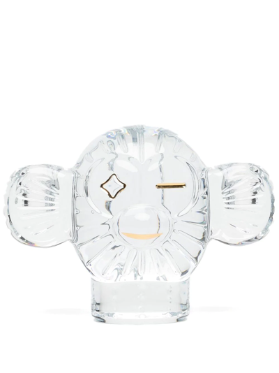 Shop Baccarat Faunacrystopolis Monkey Candle Holder (12cm) In White