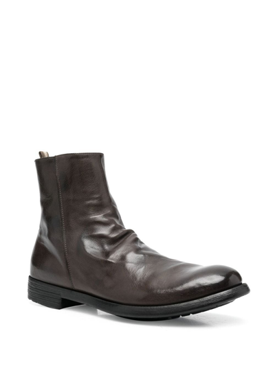 Shop Officine Creative Chelsea Ankle Boots In Brown